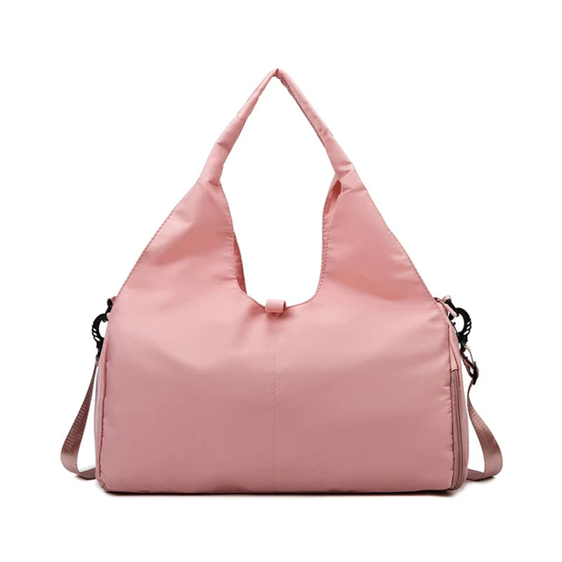 Multifunctional Storage Yoga BagCrincy Sports Gym Bag with Shoe Compartment of Pink Yoga Bag 19" Yoga