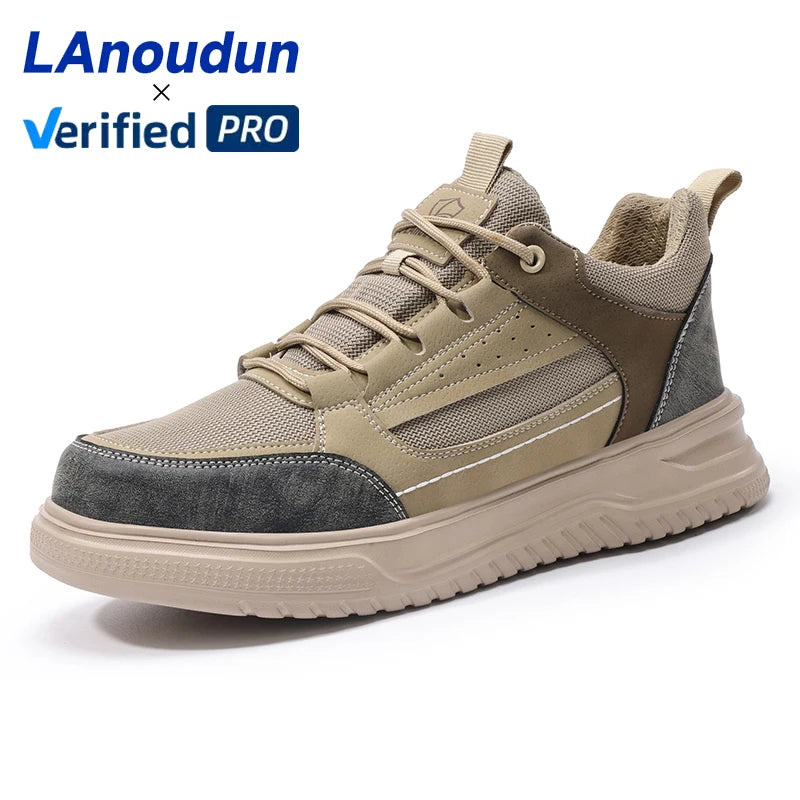 LAnoudun  Safety Shoes Anti-puncture Safety Work Boots Microfiber Upper Fashion Safety Work Shoes