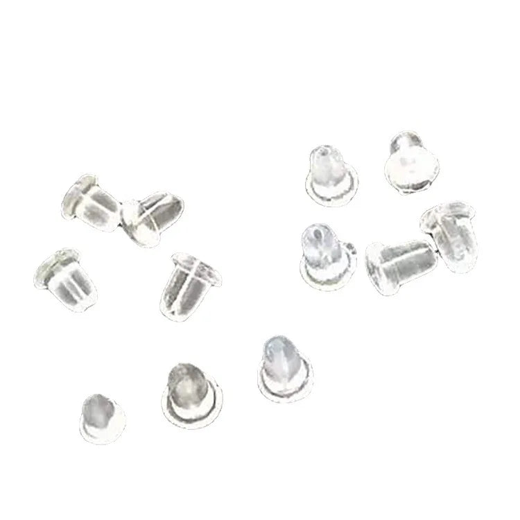 Wholesale 1000pcs Bag Barrel Bullet Style Earring Backs Post Bullet Stopper Plastic Ear Nuts Jewelry Findings Components
