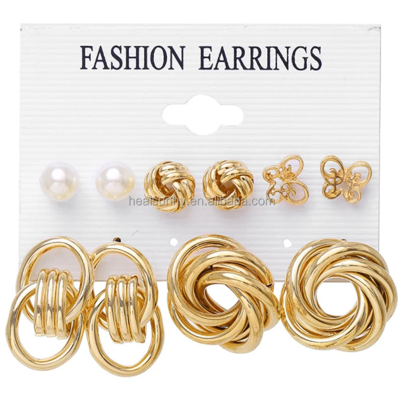 Fashion New Trendy Style Big Large Gold Plated Crystal Diamond Hoop Earrings