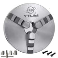 YTUM Brand High Precision Manual 3 Jaw Self-centering Steel Lathe Chuck with 0.05mm Accuracy 80mm/100mm/125mm/160mm/200mm/250mm