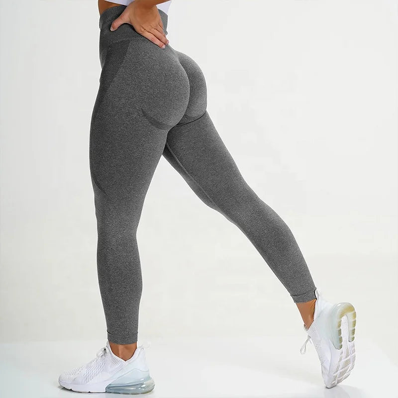 Wholesale Squat Proof High Waist Leggings Sin Costuras Push up Fitness Gym Workout Leggings for Women