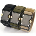 Multi Length Automatic Buckle Canvas Waist Belt Outdoor Tactical Sports Waistband Men Canvas Belts