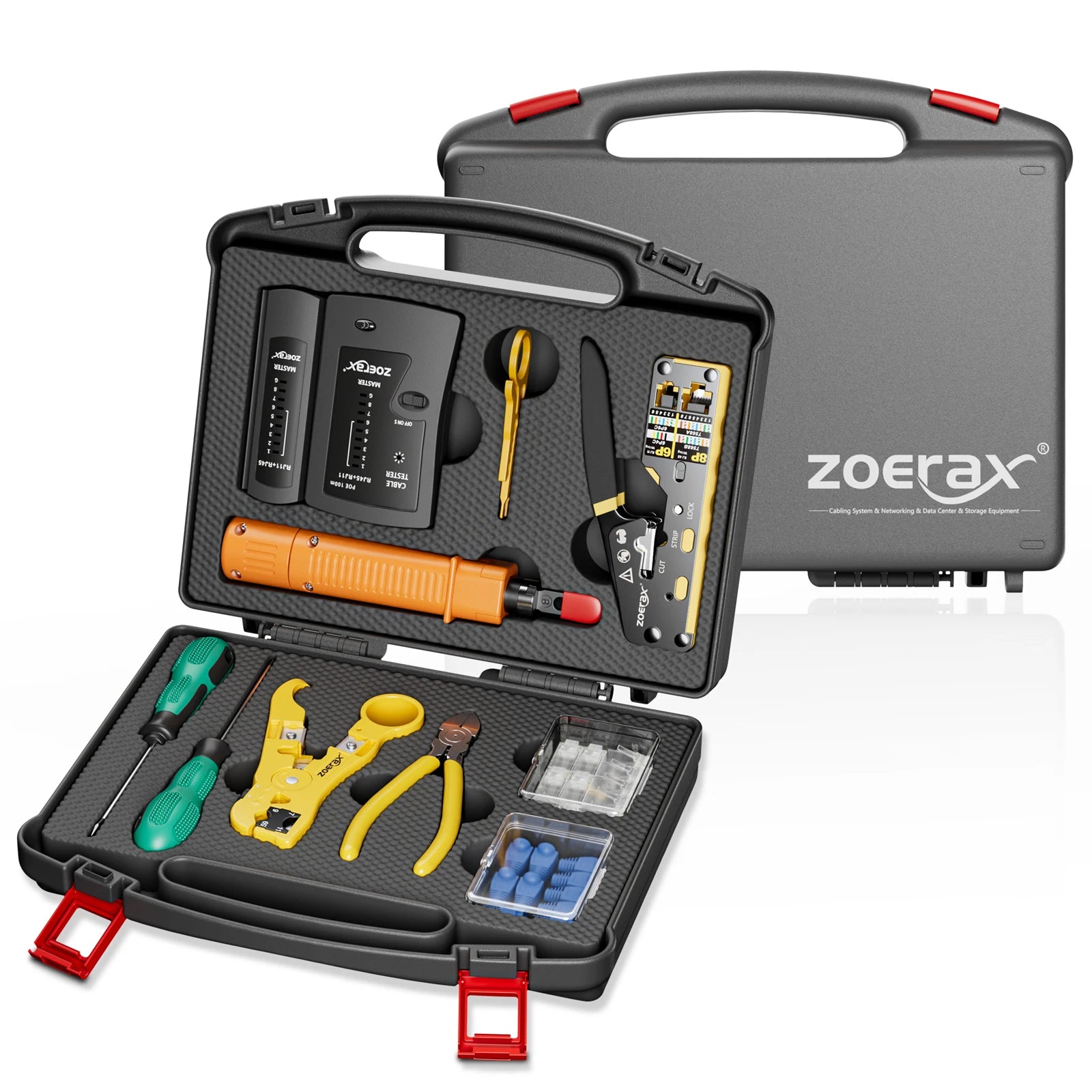 ZOERAX 11 in 1 Professional RJ45 Network Crimp Tool Kit
