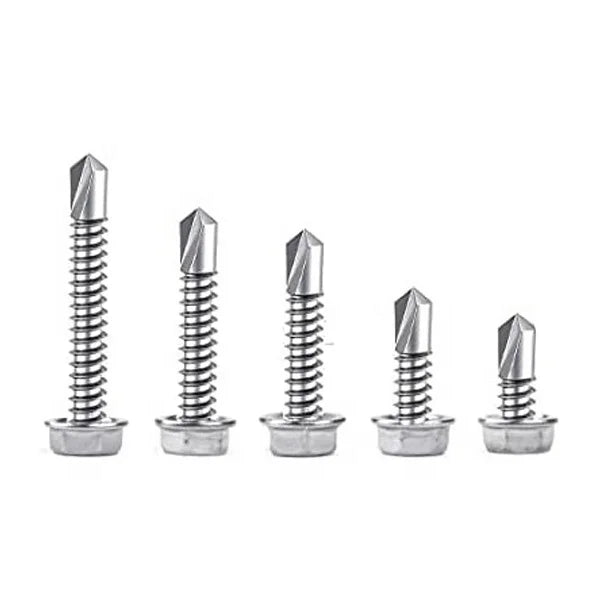 EVIAN LS007 325 PCS -304 Stainless Steel Black Oxide #8/#10 Hex Washer Wafer Head 17 Sizes Self Drilling Screw Assortment Kit