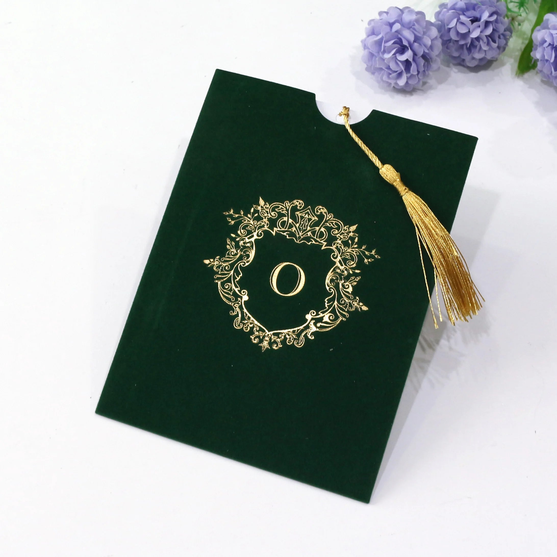 Velvet Pocket Envelope Custom Velvet Envelope With Tassel Wedding Birthday Party Invitations Cards