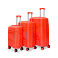 Marksman Unisex Carry-On PP Luggage Sets 3-Piece Suitcase with Zipper Closure Spinner Caster for Long Distance Travel at Price