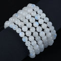 JSES Natural A+ Blue Moonstone 8mm 9mm Bracelet Loose Stone Beads for Jewelry Making DIY Wholesale Gemstones Crystal Jade Beads