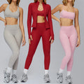 YIYI Fashion High Stretchy Workout Athletic Wears Girls High Waist Leggings Sets Women Good Quality Sports Fitness Yoga Wear