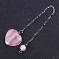 HUIYING Summer Welcomed Natural Crystal Conical Pendulum Quartz Mineral Jewelry wicca Ling Pendulum for healing or fengshui decoration