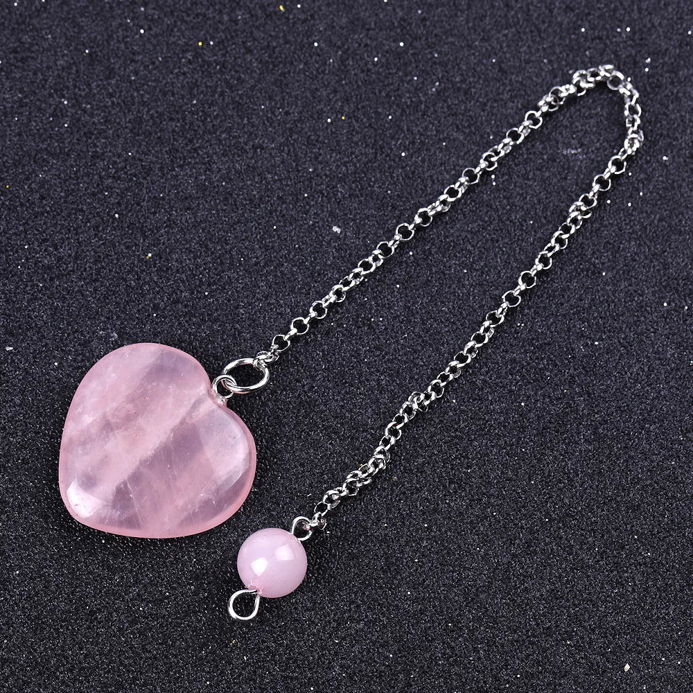 HUIYING Summer Welcomed Natural Crystal Conical Pendulum Quartz Mineral Jewelry wicca Ling Pendulum for healing or fengshui decoration