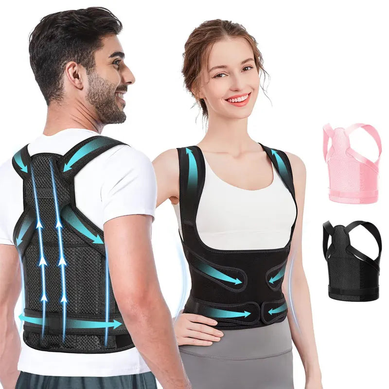 Custom Back Posture Corrector for Men and Women Adjustable Upper Back Brace Support Belt Corrector De Postur