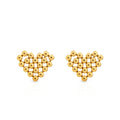 Chris April 316L Stainless Steel Non Tarnish Silver Heart Unique Stud Shaped Earrings Women 18k Gold Hoops for Women