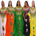 Good Quality Two Piece Set Printed Maxi Woman Dress Embroider Quality Evening Dresses Rhinestone African Evening Gown