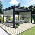 Customized Factory Canopy Motorized Adjustable Louver Sun Gazebo Bioclimatic Louvered Aluminum Bioclimate Pergola