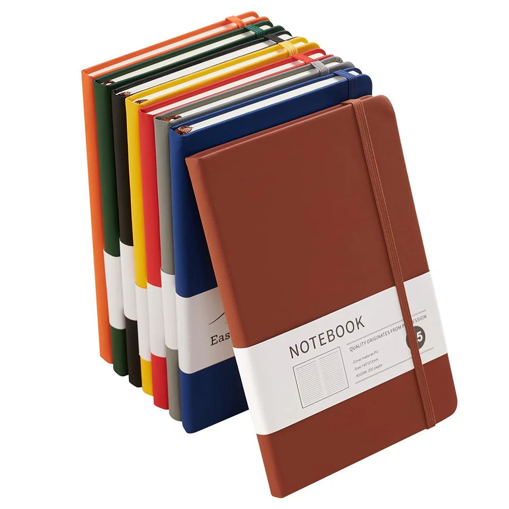 Custom A5 PU Leather Thread Sewing Bound Lined Journal Gift High Quality 100 Sheets Office Hardcover Business Notepad Stationery