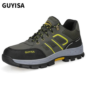 GUYISA Fashion Safety Shoes Acceptable Customized Wear Resistant Rubber Sole Steel Toe Safety Shoes