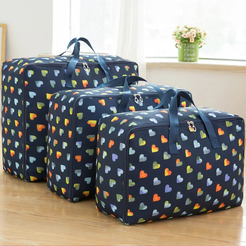 Quilt Oxford Cloth Waterproof Storage Bags Foldable Clothing Organizer for Wardrobe and Luggage Moving