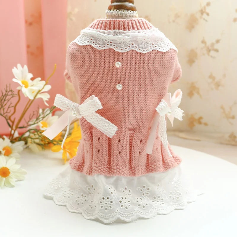 Wholesale Luxury Designer Dog Clothes Pet Apparel Ropa Para Perro Fuzzy Knit Christmas Dog Sweaters