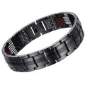 Healing Fir Magnetic Titanium Bio Energy Bracelet Power Ionics 4 In1 Pure Titanium Sports Bracelet for Men