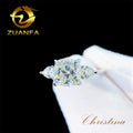 Hot Sale 14K Gold Moissanite Diamond Wedding Ring 18K Solid White Gold Engagement Rings Jewelry Women