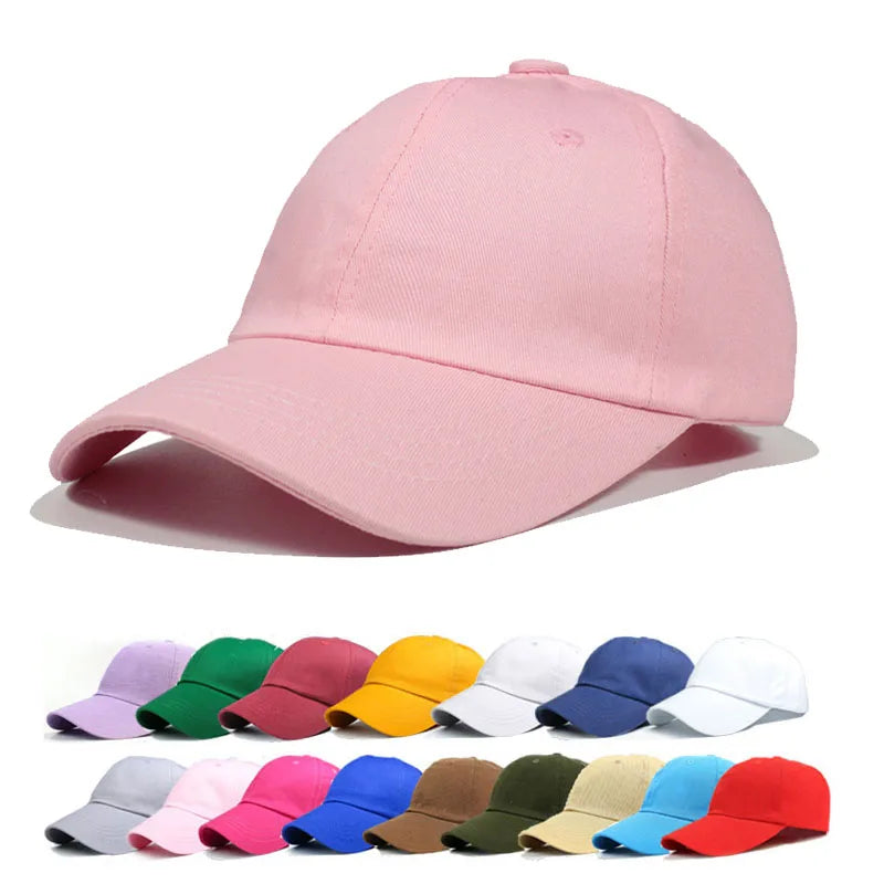 Factory Wholesale 100% Cotton Soft Unstructured Plain Sports Gorras De Hombre Baseball Cap Custom Blank Fitted Hats