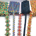 Factory Crafting Iron on Embroidery Patch Rhinestone Appliques Trims for Custom Carnival Parade Events Clothing Designs