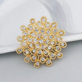 Weiman Direct Sale Snowflake Metal Crystal Rhinestones Brooches Children's Engagement Jewelry for Wedding Bouquets Invitations