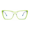 2023 Fancy Ins Style Women Two Colors Frame Eyeglasses Insert Cp Core Legs Spectacles Big Cat Eye Acetate Frame Optical Glasses
