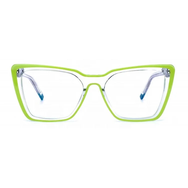 2023 Fancy Ins Style Women Two Colors Frame Eyeglasses Insert Cp Core Legs Spectacles Big Cat Eye Acetate Frame Optical Glasses