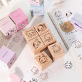 1pc Beechwood Stamps Heartwarming Delivery Series Cute Critter Handbook Collage Bottom Prints