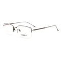 Wholesale Pure Titanium Eyewear Male Half Frame Optical Glasses Frame Spectacle Eyeglasses Frames for Men