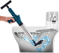 Air Drain Blaster High Pressure Toilet Plunger-Flexible Rubber Compact Design Powerful Bathroom Cleaning Tool