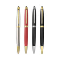 Customizable Logo Slim Signature Executive Metal Twist Matte Black Ballpoint Pen 1.0mm Writing Width Simple Design