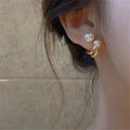 Pendiente S925 Silver Needle Pearl Earrings Personality Design Earrings Retro Temperament Versatile Stud Earrings for Women