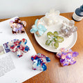 Fashion Korean Women Hair Accessories European Design Summer Flower Shape Cellulose Acetate Hair Claw Clips