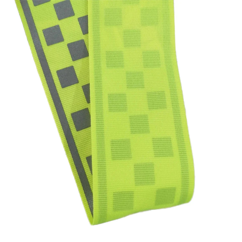 Youguang High Visibility Fluorescent Yellow Reflective Webbing Polyester Material Safety Clothing High Reflectivity Customized