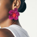 Fashion Jewelry Statement Style Colorful Flower Clear Acrylic Earring Flower Stud Plastic Resin Earring