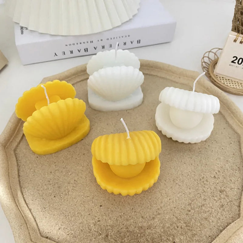 Handmade Colored Ocean Shell Soy Wax Candle Creative Home Decoration Festival Gift Souvenir Scented Candle