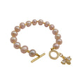 Zhu Ji New Fresh Water Pearl Gold Plated Bracelet Design Zircon Bee Fashion Natural Pearl for Women