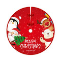 Christmas Tree Skirt with Knitted Snow Deer Elegant Apron Style Christmas Decorations Packaged in a Box