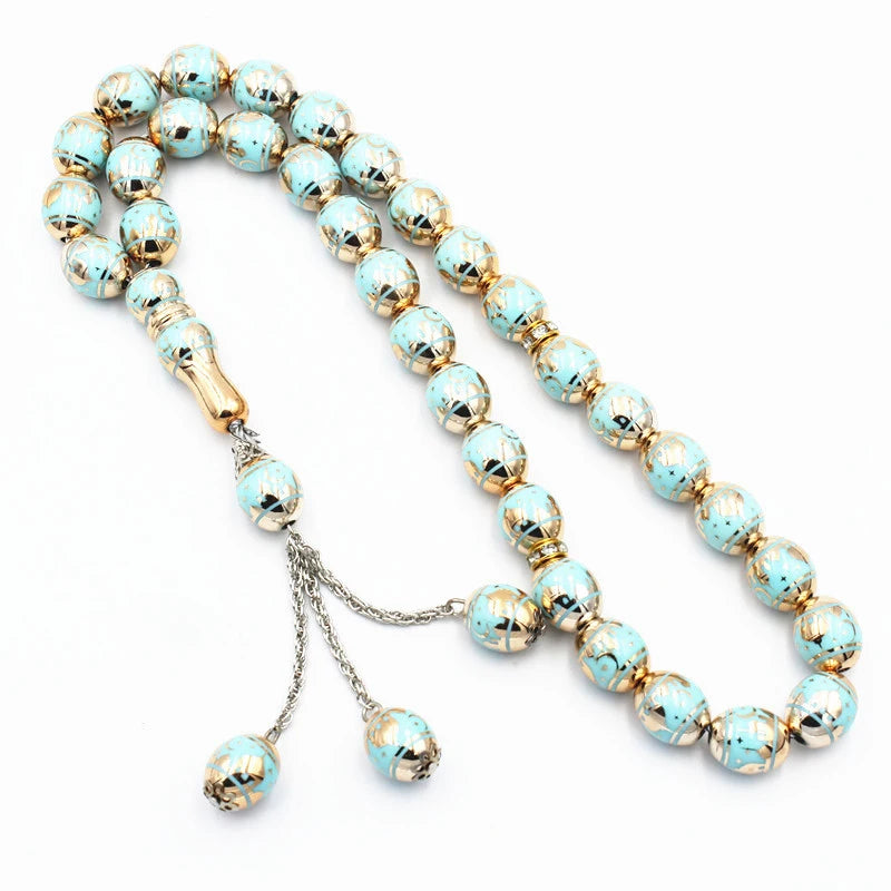 Islamic Prayer Rosary Beads Muslim Islam Misbaha Tasbeeh Sibha 33 Prayer Beads Necklace