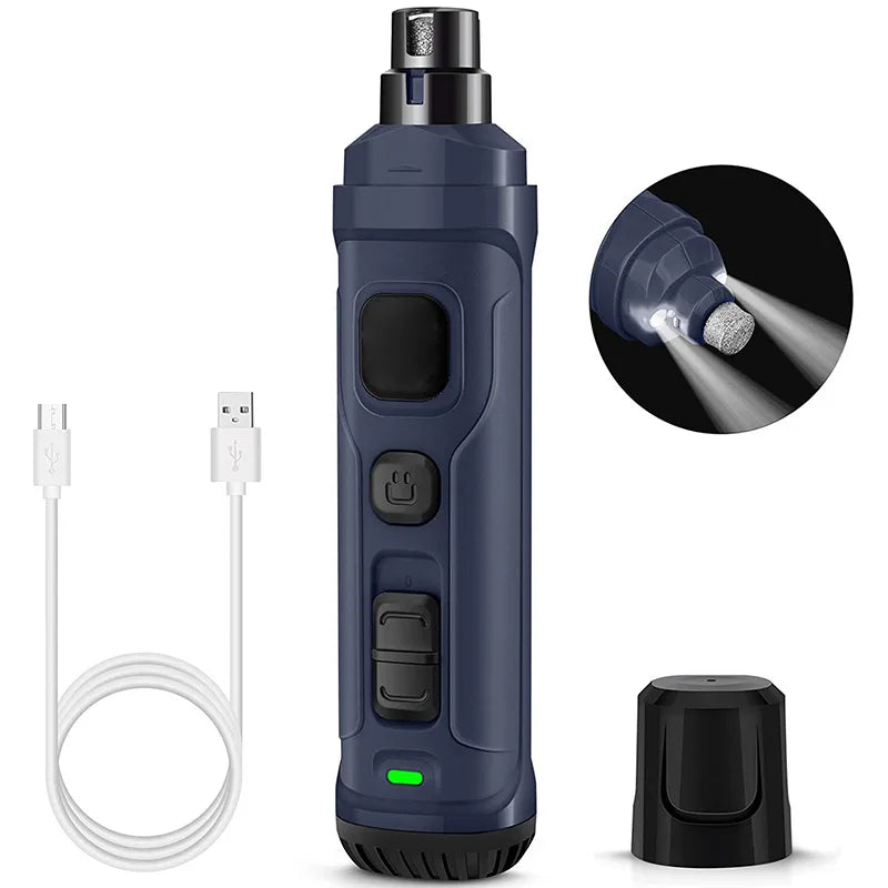 USMILEPET Wholesale Pet Nail Grinder Super Quiet Electric Dog Nail Grinder with 2 LED Lights USB Rechargeable for Dogs Cats