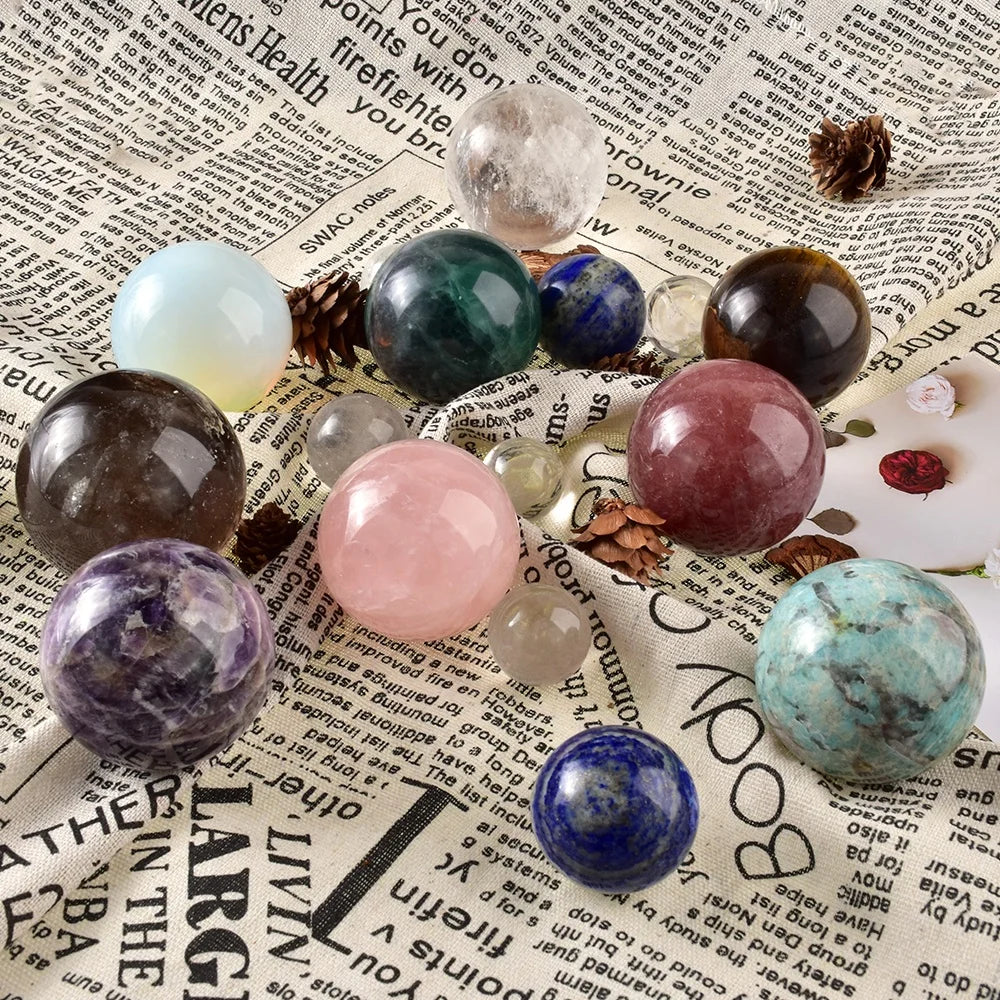 Crystal Crafts Labradorite Gemstone Ball Crystals Healing Stones Clear Rose Quartz Sphere Crystal Spheres