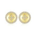 CZCITY Female Silver CZ Earrings New Fashion Earring Trends for Women Small Flower Cute Girls Jewelry