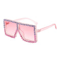 Doisyer 2021 Luxury Vintage Children's Sunglasses Oversized Toddler Sun Glasses Rhinestones UV400 Diamond for White Red Blue PC