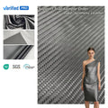 PFAS FREE New Arrival Black Embossed Designer 4-Way Stretch Fabric Waterproof PU Synthetic Leather for Women's Pants & Skirts