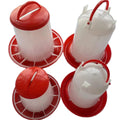 BERYS BYS-D005 1.5L Red and White Automatic Chicken Drinker for Poultry Farming with 6 Months Warranty New