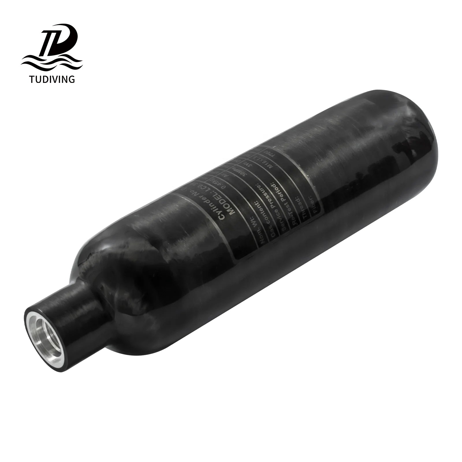 TUDIVING New Design Competitive Price Mini 0.36L 4500psi 300bar Fully Wrapped Composite Material Paintball Carbon Fiber Air Tank