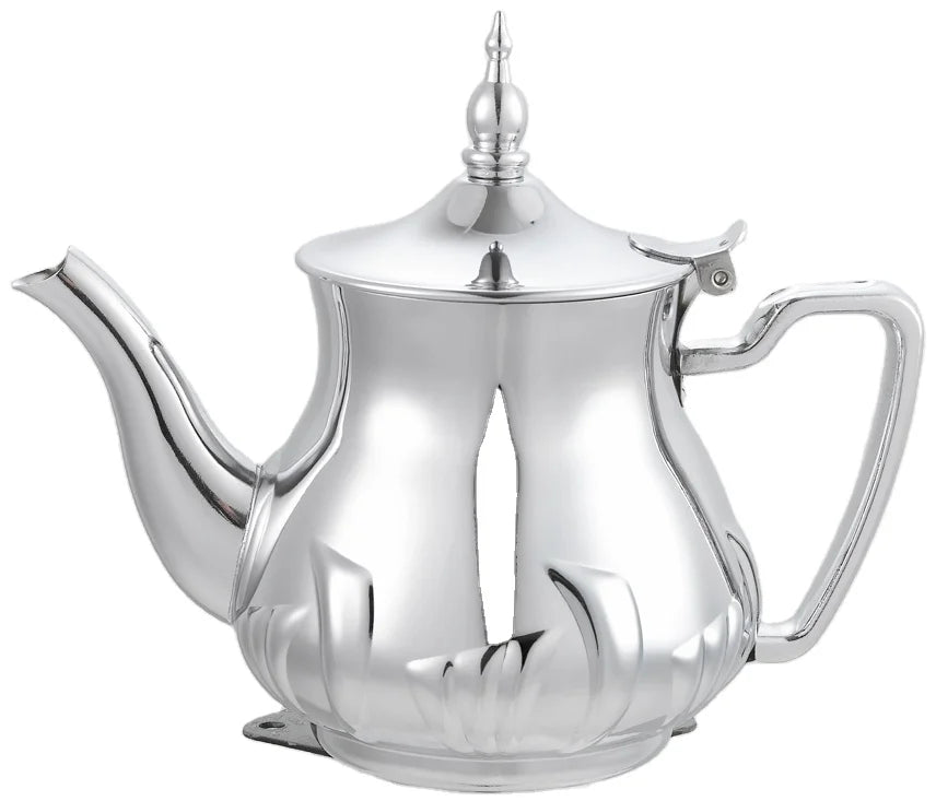 Turkish Design  1.1L 1.4L 1.6L   Stainless Steel Moroccan  Kettle Tea Pot Milk Pot Coffee Pot With Die Cut Handle